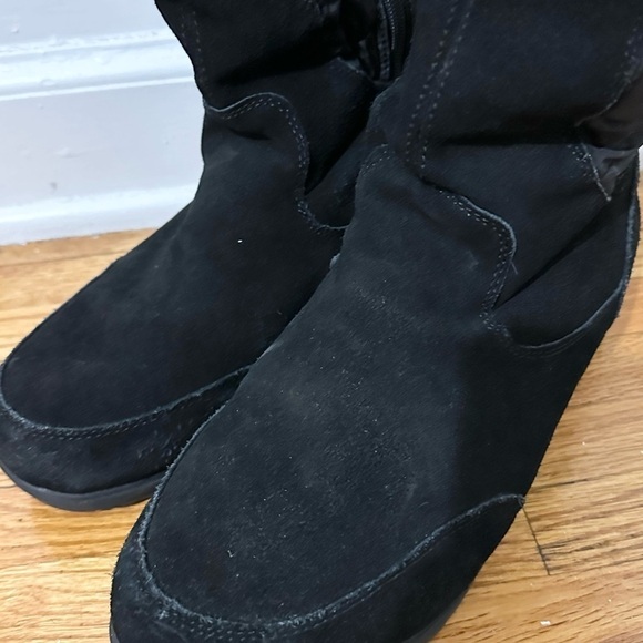 Lands End Sophia Tall Snow Winter Boots Faux Fur Lined Black size 11 - Picture 2 of 9